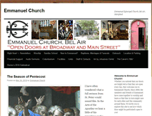 Tablet Screenshot of emmanuelbelair.episcopalmaryland.org